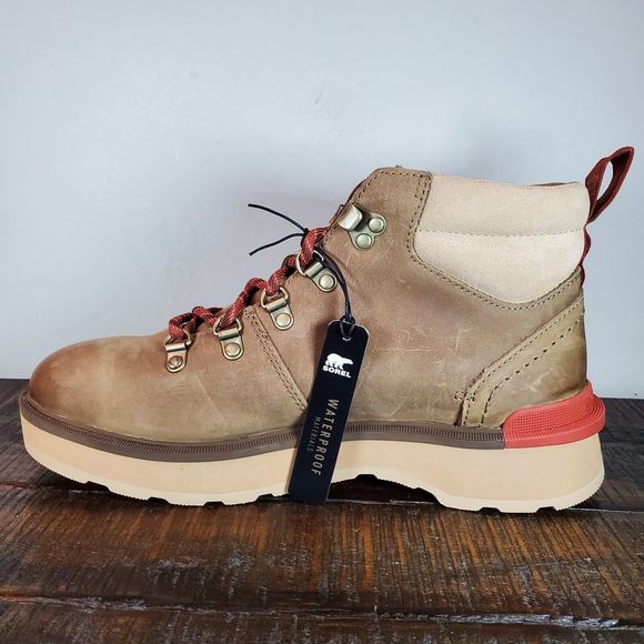 Sorel Hi Line Hiker Womens Size 9.5 Mid Boots Shoes Waterproof Tan Brown - Picture 6 of 12